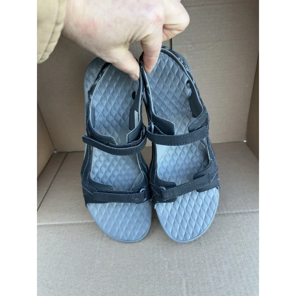 Columbia Sunlight Vent II Women's 8 Sandals Black Gray Adjustable Hiking Water